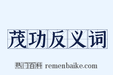 茂功反义词是什么意思的图片